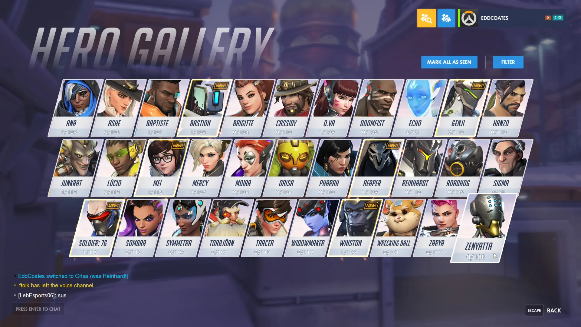Overwatch Interface